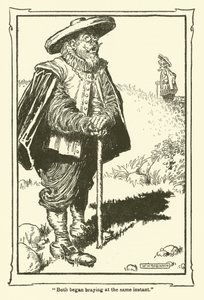Kuvitus Don Quijotelle (litho) tekijältä William Heath Robinson