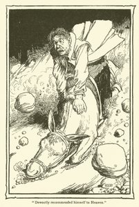 Kuvitus Don Quijotelle (litho) tekijältä William Heath Robinson