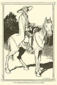 Kuvitus Don Quijotelle (litho) tekijältä William Heath Robinson