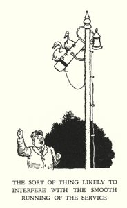 Kuvitus Railway Ribaldrylle, W Heath Robinson (litho) tekijältä William Heath Robinson