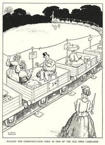 Kuvitus Railway Ribaldrylle, W Heath Robinson (litho) tekijältä William Heath Robinson