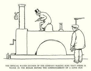 Kuvitus Railway Ribaldrylle, W Heath Robinson (litho) tekijältä William Heath Robinson