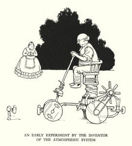 Kuvitus Railway Ribaldrylle, W Heath Robinson (litho) tekijältä William Heath Robinson