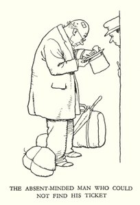 Kuvitus Railway Ribaldrylle, W Heath Robinson (litho) tekijältä William Heath Robinson