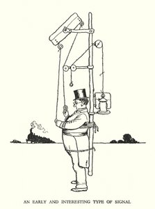 Kuvitus Railway Ribaldrylle, W Heath Robinson (litho) tekijältä William Heath Robinson
