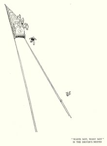 Kuvitus Railway Ribaldrylle, W Heath Robinson (litho) tekijältä William Heath Robinson
