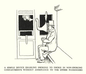 Kuvitus Railway Ribaldrylle, W Heath Robinson (litho) tekijältä William Heath Robinson