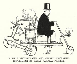 Kuvitus Railway Ribaldrylle, W Heath Robinson (litho) tekijältä William Heath Robinson