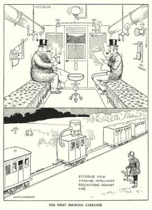 Kuvitus Railway Ribaldrylle, W Heath Robinson (litho) tekijältä William Heath Robinson