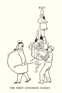 Kuvitus Railway Ribaldrylle, W Heath Robinson (litho) tekijältä William Heath Robinson