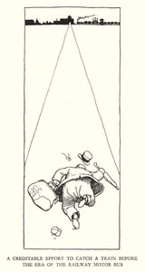 Kuvitus Railway Ribaldrylle, W Heath Robinson (litho) tekijältä William Heath Robinson