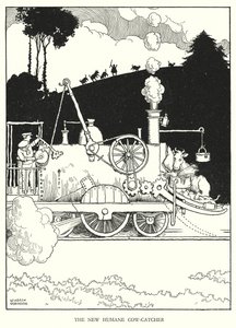 Kuvitus Railway Ribaldrylle, W Heath Robinson (litho) tekijältä William Heath Robinson