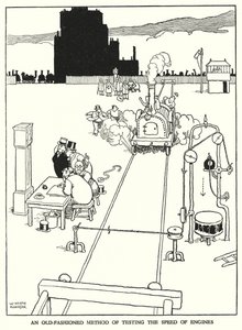 Kuvitus Railway Ribaldrylle, W Heath Robinson (litho) tekijältä William Heath Robinson