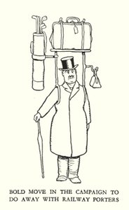 Kuvitus Railway Ribaldrylle, W Heath Robinson (litho) tekijältä William Heath Robinson