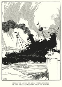 Kuvitus Railway Ribaldrylle, W Heath Robinson (litho) tekijältä William Heath Robinson