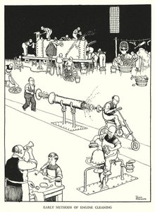 Kuvitus Railway Ribaldrylle, W Heath Robinson (litho) tekijältä William Heath Robinson