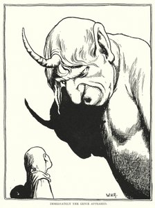 Heti genie ilmestyi (kaiverrus) tekijältä William Heath Robinson