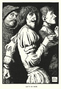 Mennään takaisin (litho) tekijältä William Heath Robinson