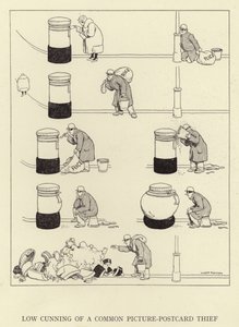 Tavallisen kuvapostikorttivarkaan matala ovela tekijältä William Heath Robinson