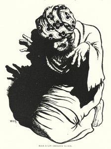 Kumarsi häntä (kaiverrus) tekijältä William Heath Robinson