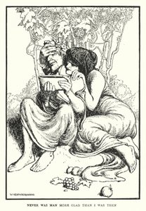 Ihminen ei koskaan ollut iloisempi kuin minä silloin (litho) tekijältä William Heath Robinson