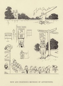 Uusia ja nerokkaita mainontamenetelmiä tekijältä William Heath Robinson