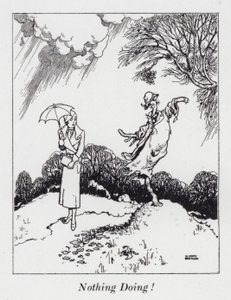 Ei mitään tekemistä! (litografia) tekijältä William Heath Robinson
