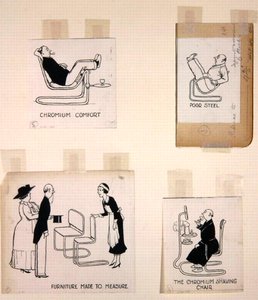 Sivuja 1936 julkaistusta How to Live in a Flat -julkaisusta (litho) tekijältä William Heath Robinson
