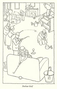 Parlour Golf (kivi) tekijältä William Heath Robinson