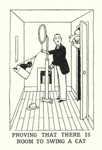 Todistaa, että kissan heilutukseen on tilaa (litho) tekijältä William Heath Robinson