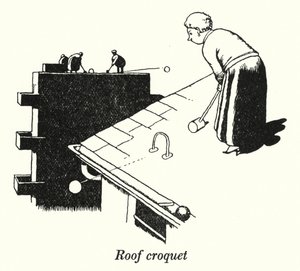 Kattokroketti (litho) tekijältä William Heath Robinson