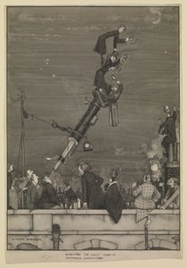 Halleyn komeetan etsiminen Greenwichin observatoriossa tekijältä William Heath Robinson