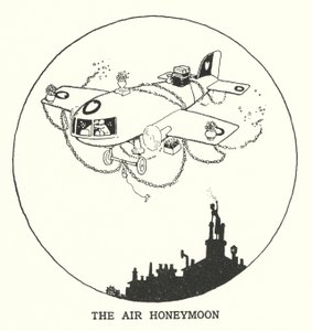 The Air Honeymoon (litho) tekijältä William Heath Robinson