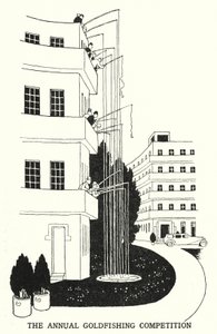 Vuosittainen kultakalastuskilpailu (litho) tekijältä William Heath Robinson
