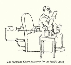 Magneettinen hahmonsuojaus keski-ikäisille (litho) tekijältä William Heath Robinson