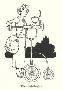 Konfettiase (litho) tekijältä William Heath Robinson