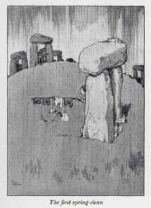 Ensimmäinen kevätpuhdistus (litho) tekijältä William Heath Robinson