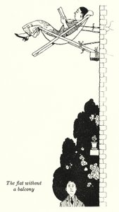 Asunto ilman parveketta (litho) tekijältä William Heath Robinson