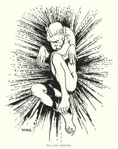 Genie ilmestyi (kaiverrus) tekijältä William Heath Robinson