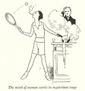 Naisen mieli toimii salaperäisillä tavoilla (litho) tekijältä William Heath Robinson