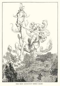 Ärsyttävin suuri tamma (litho) tekijältä William Heath Robinson