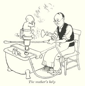 Äidin apu (litho) tekijältä William Heath Robinson