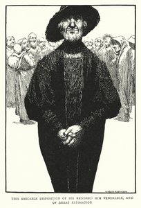 Tämä hänen ystävällinen asenne teki hänestä kunnianarvoisen ja suuren arvostuksen (litho) tekijältä William Heath Robinson
