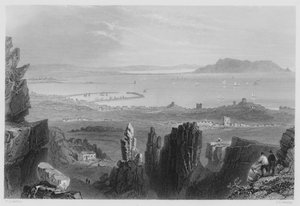 Dublin Bay, Kingstown Quarriesista (kaiverrus) tekijältä William Henry (after) Bartlett