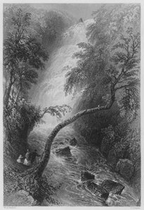 Torc Cascade (kaiverrus) tekijältä William Henry (after) Bartlett