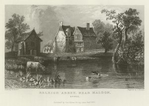 Beeleigh Abbey, lähellä Maldonia, Essexissä tekijältä William Henry Bartlett