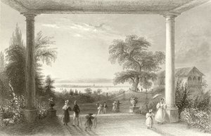 Konstanzin kaupunki ja järvi, Chateau Wolfsbergista käsin tekijältä William Henry Bartlett