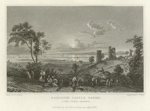 Hadleigh Castle, Essex, katselee kohti Sheernessiä tekijältä William Henry Bartlett