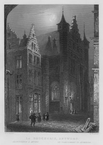 Teurastamo, Antwerpen (kaiverrus) tekijältä William Henry Bartlett