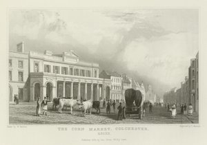 Corn Market, Colchester, Essex tekijältä William Henry Bartlett